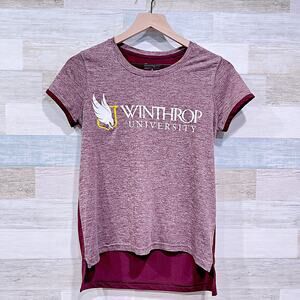 Winthrop University Eagles Champion Performance Logo Tee Garnet Womens Small